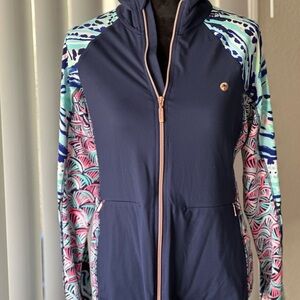 Women’s Lilly Pulitzer Luxletic Zip-up Lightweight Jacket Size L